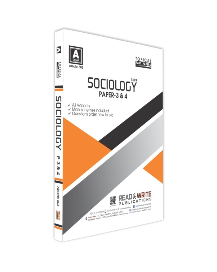 503 Sociology A Level Paper 3 & 4 Topical Past Papers By Editorial Board
