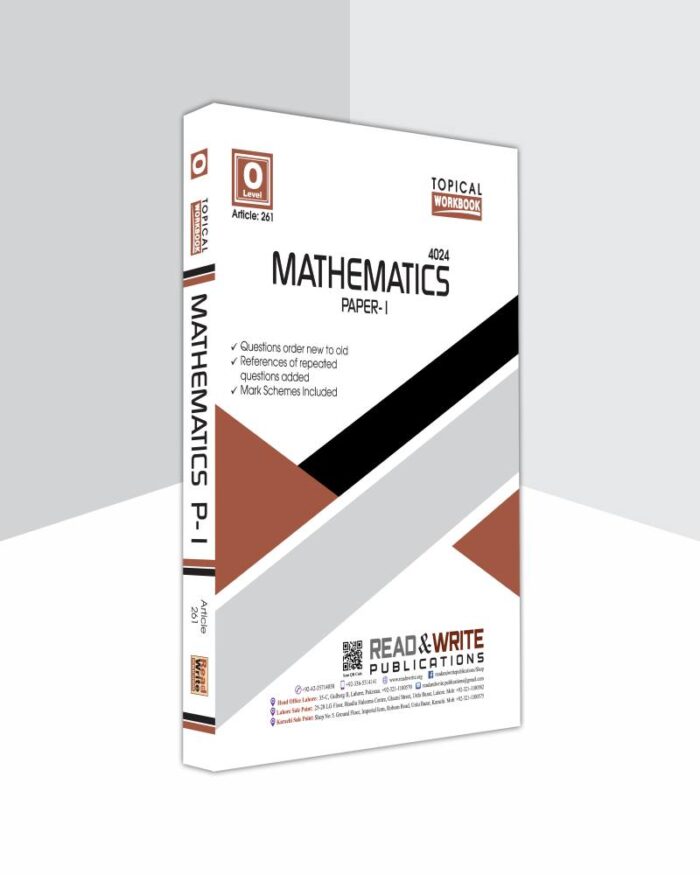 261 Mathematics O Level Paper 1 Topical Workbook By Editorial Board