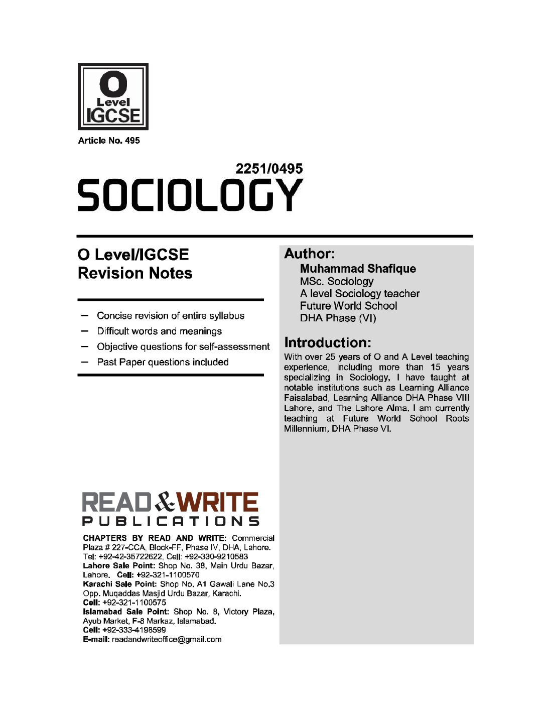 495 Sociology O-Level/IGCSE Revision Notes Series - Image 2